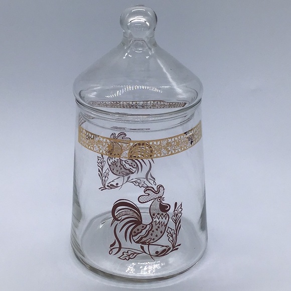 Vintage Rooster Glass Jar - Picture 1 of 8